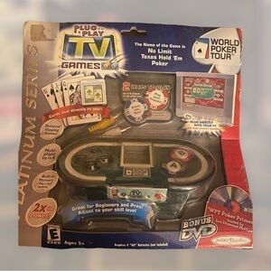 𝅺WORLD poker tour plug it in play TV games
